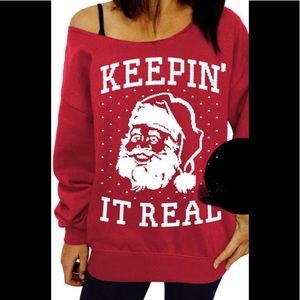 Keepin it real Santa sweater